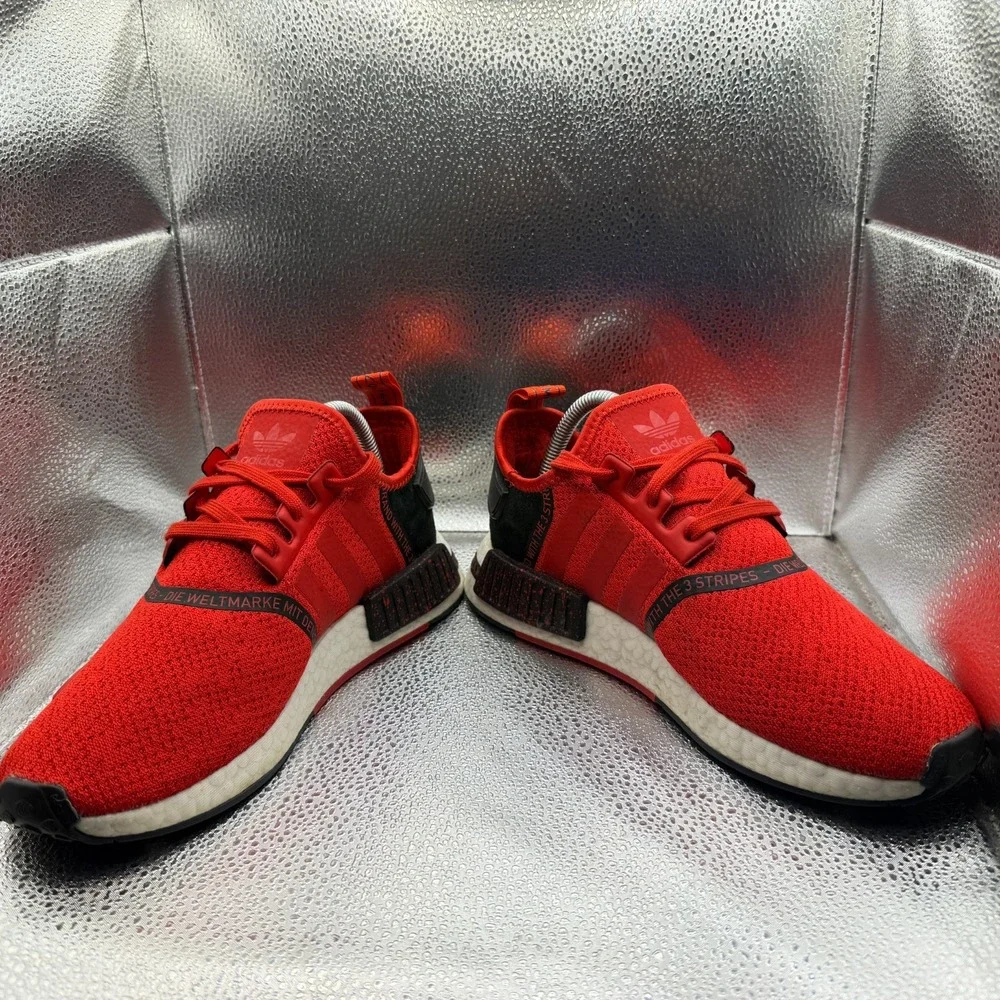 Size 7.5 Adidas NMD R1 Speckle Pack Scarlet Core Black Mens Sneaker Shoes EF3327
